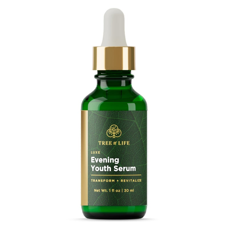 Tree of Life Facial Serum for Face - Skin Care Face Serums, Hydrating, Anti-Aging, Skin Care Duo Serums to Brightening Dark Spot, Smooth Dry & Sensitive Skins (Luxe Evening Youth, 1oz) - Image 1