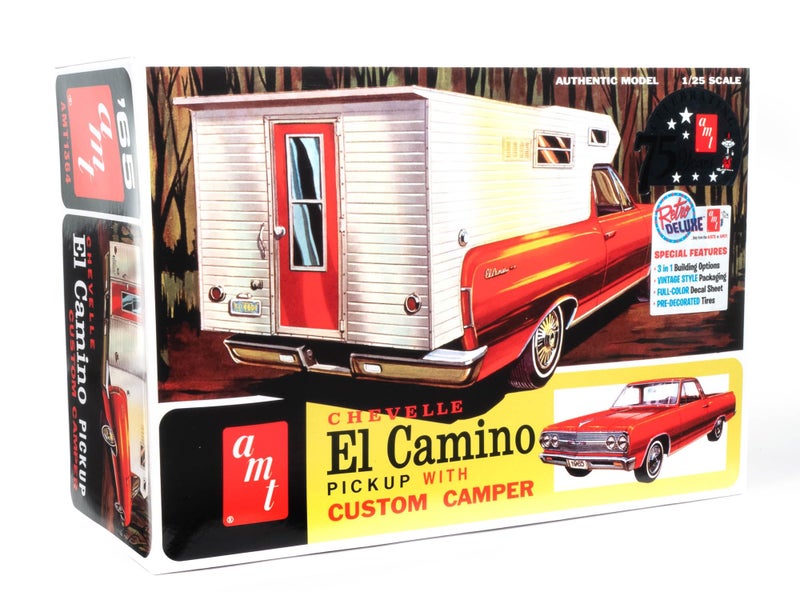 AMT 1965 Chevy El Camino w/Camper 1:25 Scale Model Kit - Image 1