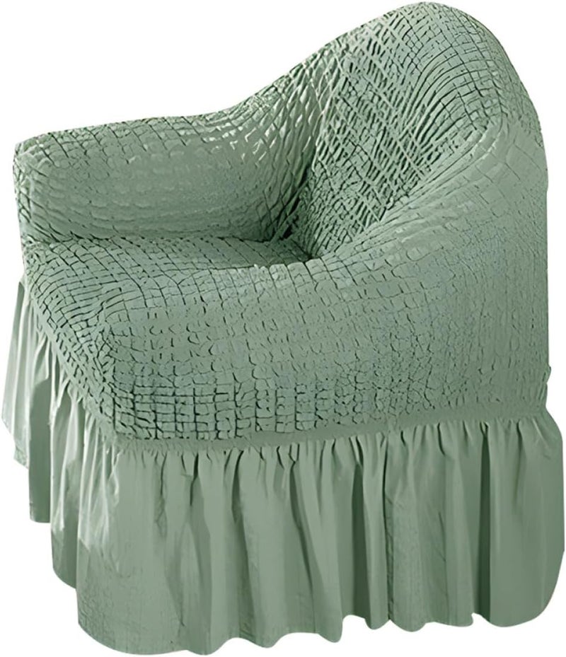 Local supply chain stock Yardwe Recliner Slipcover Sofa Recliner Cover Green Elastic Full Wrap Fabric Protector with Skirt for Single Seat Sofa Suitable for Living Room Furniture Market need oriented construction Multi option design Growing order stock support Confirmed available stock Easy hand assemble compatible Globally popular universal design Strong durable raw material Assorted color options Flexible anti-break Ready order processing Heat resistant Tiered cost purchase alternatives Wet anti slip Easy clean surface Practical experience crafted Fade proof Ergonomic build Seasonal & permanent compatible Multiple design variants Flexible trendy construction Permanent & temporary usable All-item matching trendy build All consumer tier purchase options Simple multi-feature universal build - Image 1