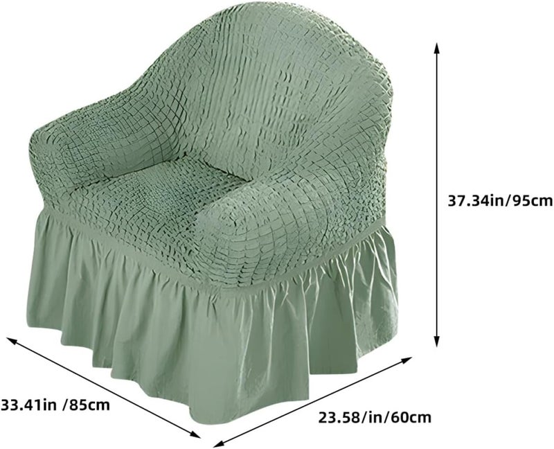 Local supply chain stock Yardwe Recliner Slipcover Sofa Recliner Cover Green Elastic Full Wrap Fabric Protector with Skirt for Single Seat Sofa Suitable for Living Room Furniture Market need oriented construction Multi option design Growing order stock support Confirmed available stock Easy hand assemble compatible Globally popular universal design Strong durable raw material Assorted color options Flexible anti-break Ready order processing Heat resistant Tiered cost purchase alternatives Wet anti slip Easy clean surface Practical experience crafted Fade proof Ergonomic build Seasonal & permanent compatible Multiple design variants Flexible trendy construction Permanent & temporary usable All-item matching trendy build All consumer tier purchase options Simple multi-feature universal build - Image 2