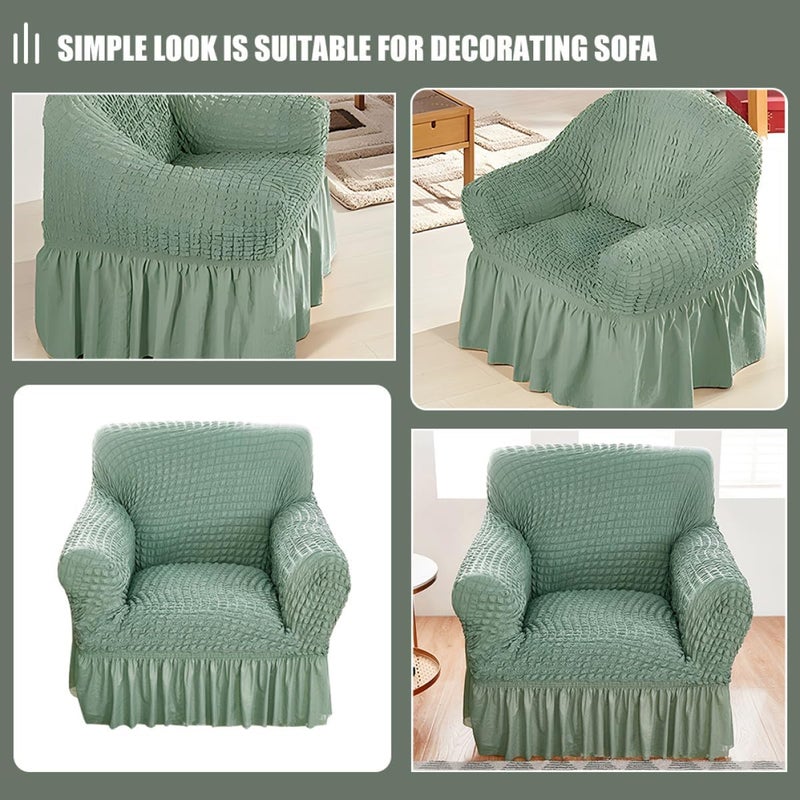 Local supply chain stock Yardwe Recliner Slipcover Sofa Recliner Cover Green Elastic Full Wrap Fabric Protector with Skirt for Single Seat Sofa Suitable for Living Room Furniture Market need oriented construction Multi option design Growing order stock support Confirmed available stock Easy hand assemble compatible Globally popular universal design Strong durable raw material Assorted color options Flexible anti-break Ready order processing Heat resistant Tiered cost purchase alternatives Wet anti slip Easy clean surface Practical experience crafted Fade proof Ergonomic build Seasonal & permanent compatible Multiple design variants Flexible trendy construction Permanent & temporary usable All-item matching trendy build All consumer tier purchase options Simple multi-feature universal build - Image 5