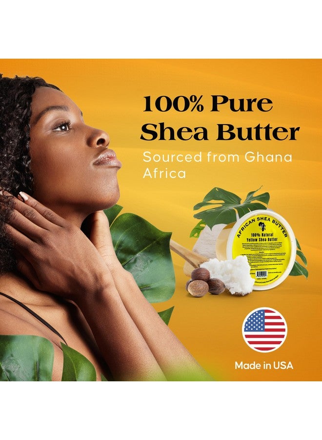 RA Cosmetics 100% Pure African Shea Butter, Golden - Unrefined, Raw African Luxury Head-to-Toe Moisture Miracle for Radiant Skin and Luscious Hair - Sourced from Ghana - 16 oz Jar - Image 3