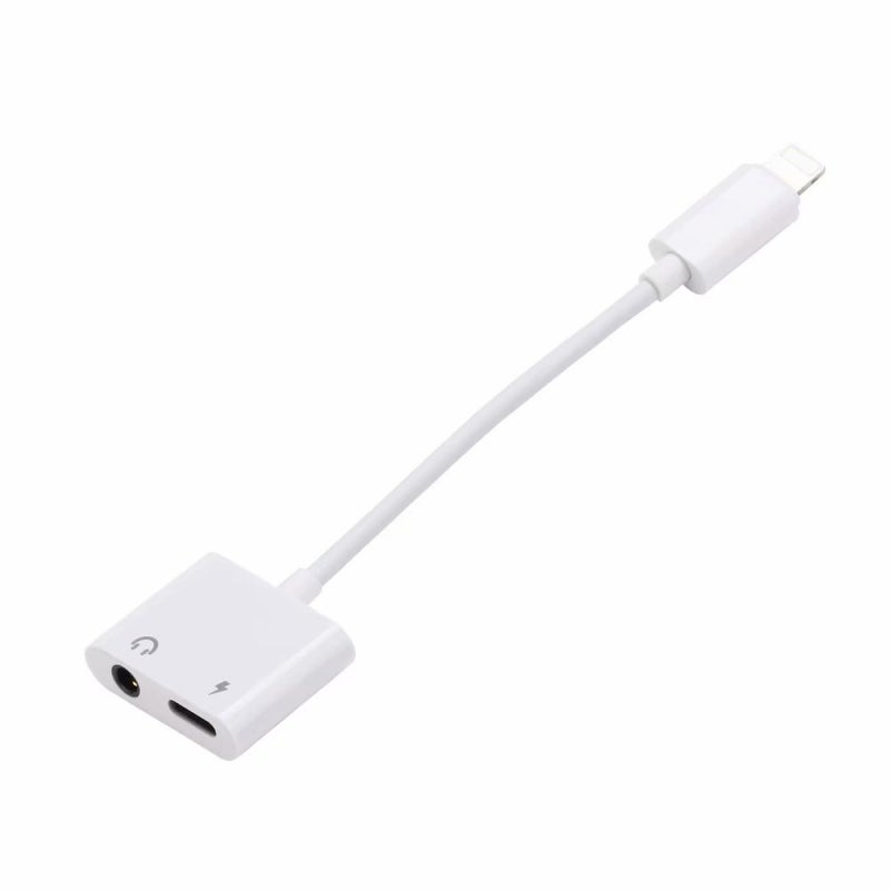 2-In-1 Charging Splitter White Compact Design Music Adapter - Stable Transmission High-Speed Charging Audio Output for Portable Devices - Image 5