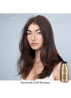 PUREOLOGY Nanoworks Gold Shampoo ; For Very Dry Colortreated Hair ; Renews Softness & Shine ; Sulfatefree ; Vegan ; Updated Packaging ; 9 Fl. Oz. ;  - Image 4