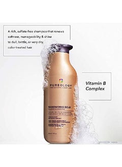 PUREOLOGY Nanoworks Gold Shampoo ; For Very Dry Colortreated Hair ; Renews Softness & Shine ; Sulfatefree ; Vegan ; Updated Packaging ; 9 Fl. Oz. ;  - Image 3