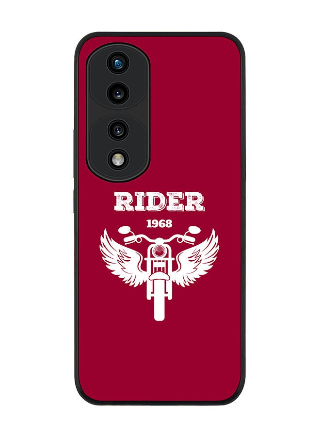 Stylizedd Rugged Black edge case for Honor 70 Pro Slim fit Soft Case Flexible Rubber Edges Anti Drop TPU Gel Thin Cover - Rider 1968 - Image 1