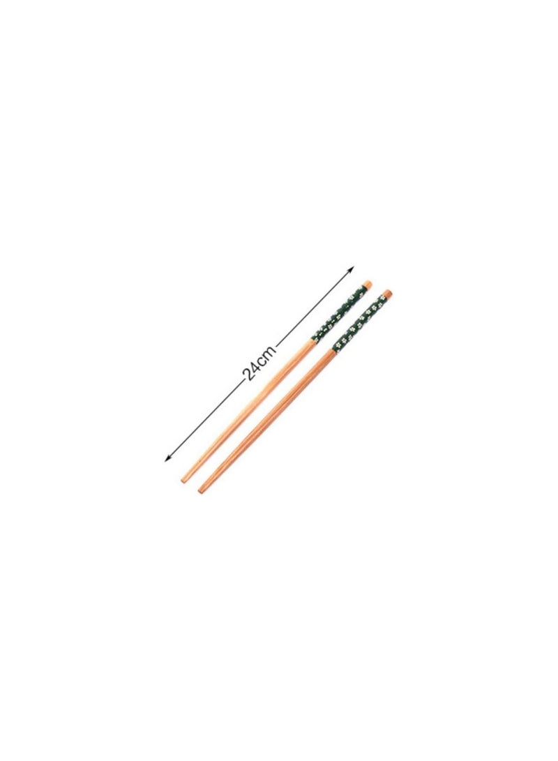 GGOOT 1 Pair Reusable Durable Natural Bamboo Wood Chopsticks Green Practical and Popular - Image 3