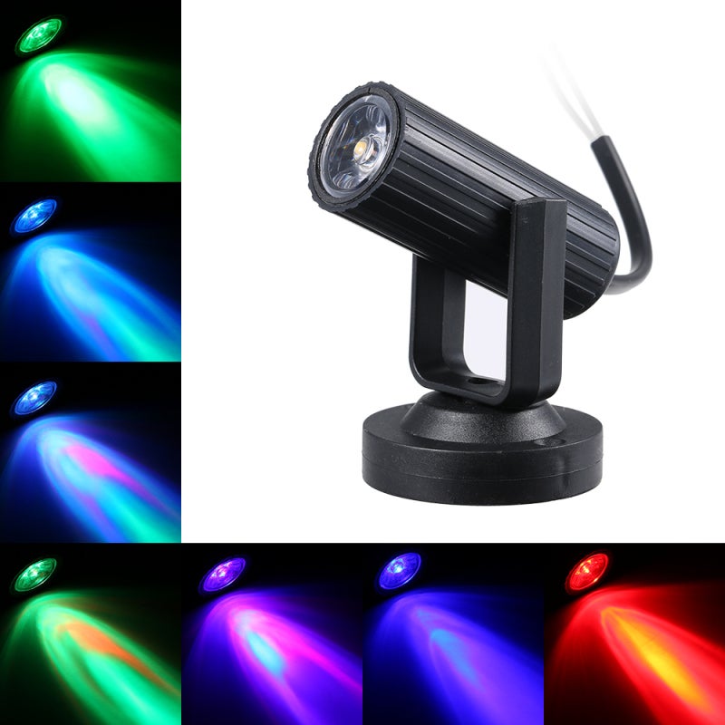 كشاف LED متعدد الألوان AC85-265V جهد واسع خرز LED رائع ضوء خالٍ من الوميض ومضاد للوهج - زاوية قابلة للتعديل 360 درجة للديكور الداخلي والخارجي وعروض الدي جي وإضاءة المسرح - Image 1