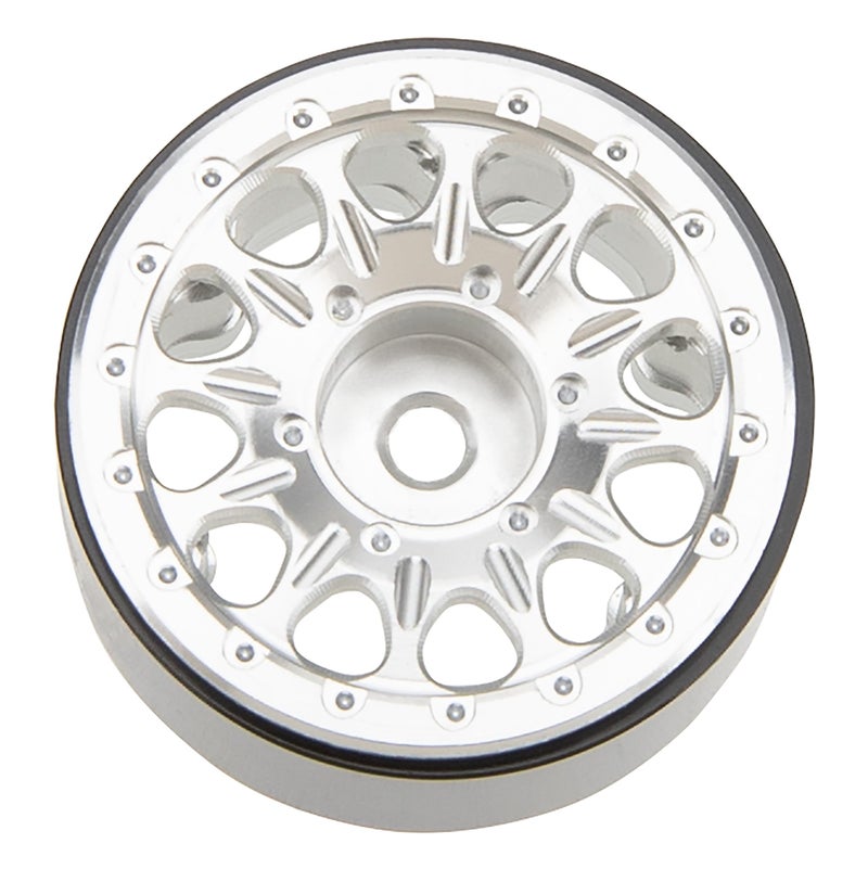 MEUS RACING 0.7 Beadlock Wheels Rims Wheel for Axial SCX30 Redcat Ascent-32 1/30 1/32 RC Crawler Upgrades (Type B, Silver) - Image 4