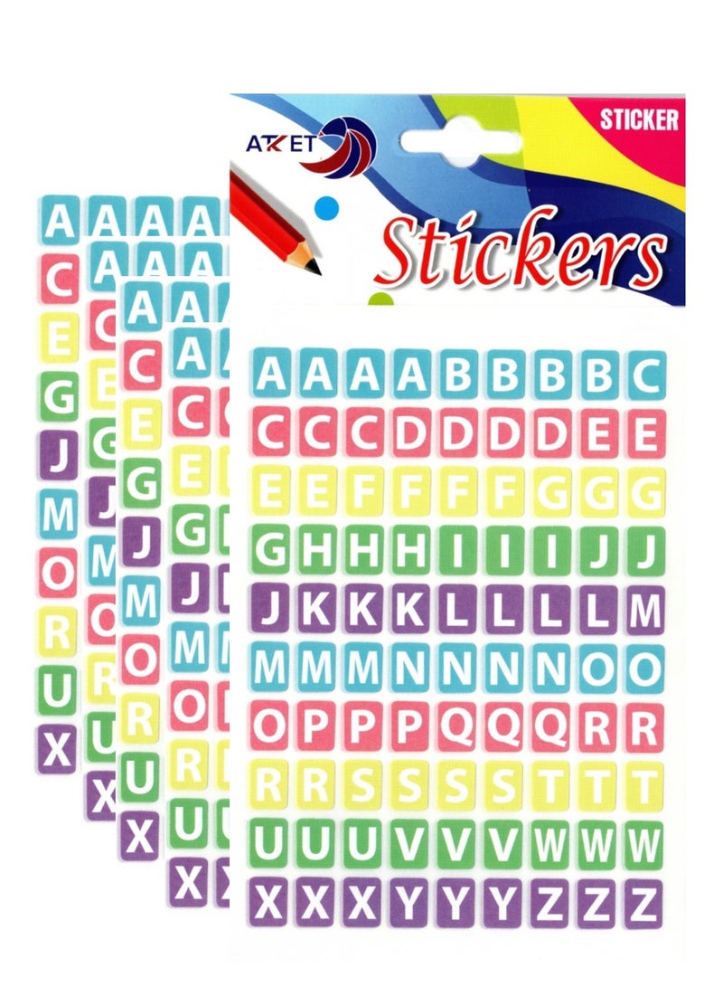 ATKET 5-Sheet Alphabetic Stickers Multicolour - Image 1