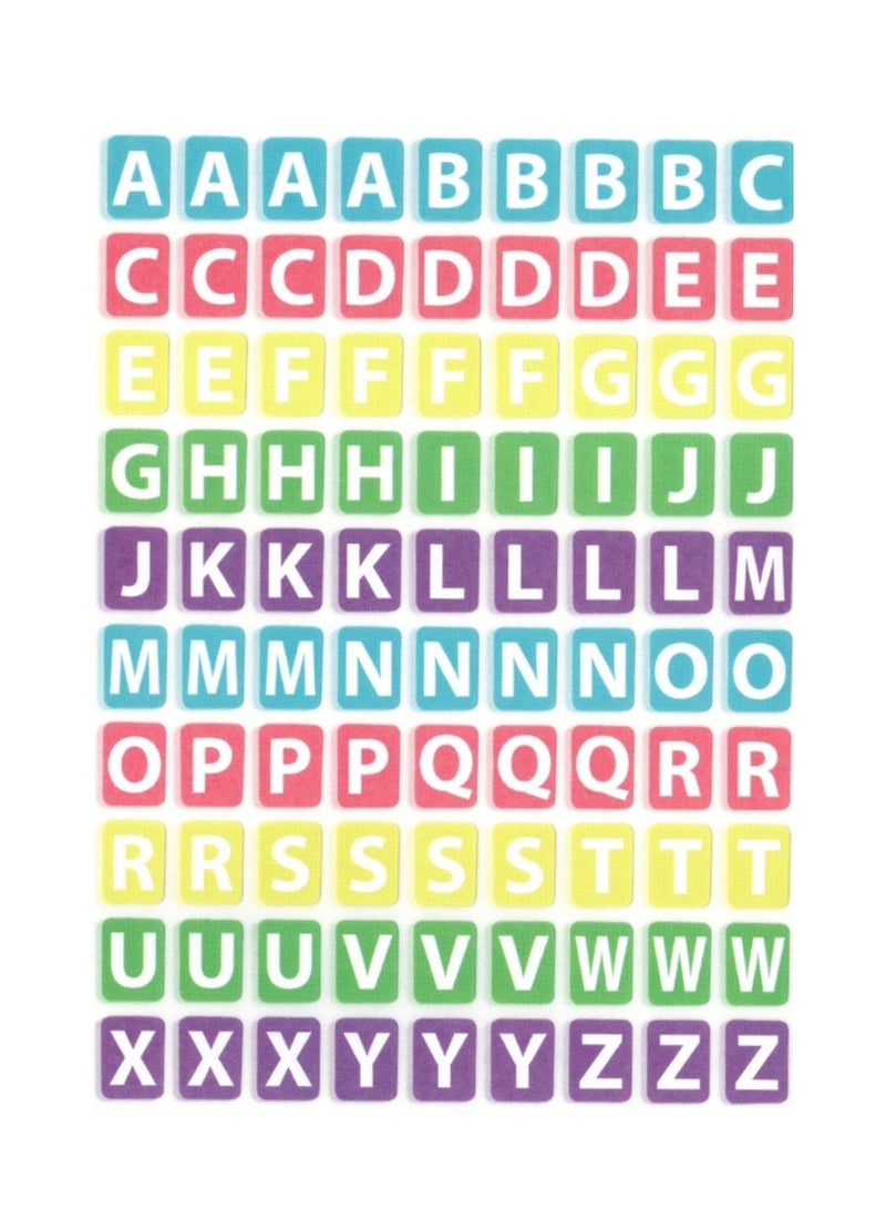 ATKET 5-Sheet Alphabetic Stickers Multicolour - Image 2