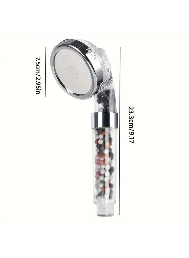 Reinforced Filter High Pressure Adjustable Shower Head 80mm Stainless Steel 3 Spray Modes - Image 5