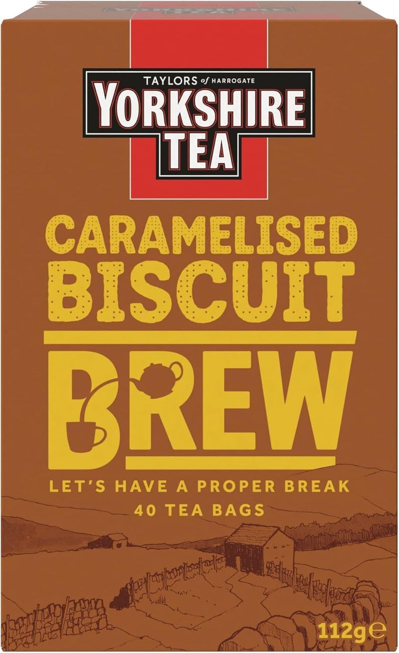 Yorkshire Tea Caramelised Biscuit Brew - 40 Tea Bags - Image 1