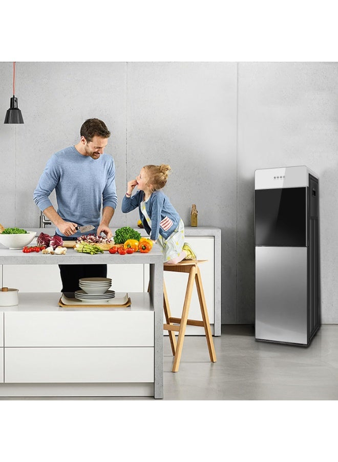 انفوسن موزع مياه تحميل سفلي بـ3 اعدادات لدرجة الحرارة - تبريد ساخن للغرفة والضغط، سعة تبريد 5-10 درجة مئوية L3/H، لحمل زجاجات سعة 3 او 5 جالون (فضي) - Image 4