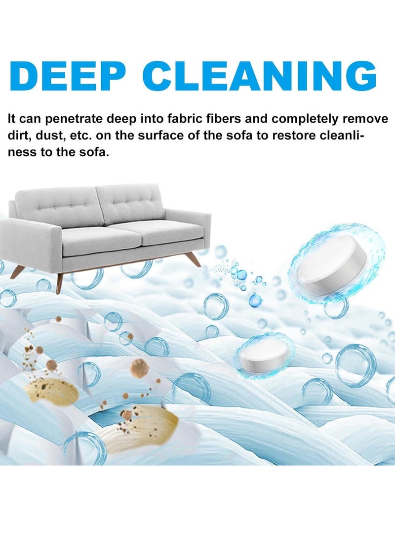 20 PCS Fabric Sofa Cleaner Tablets, Deep Clean Floor Mat, Sofa Tablecloth, Multifunctional Concentrated Effervescent Sheet, Sofa Fabric Seat Cleaner, Fabric Deodoriser & Stain Remover