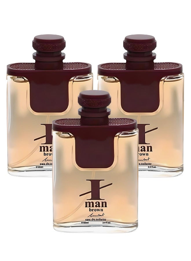 أهسان 3 قطع عطر مان براون للرجال 100 مل - Image 1