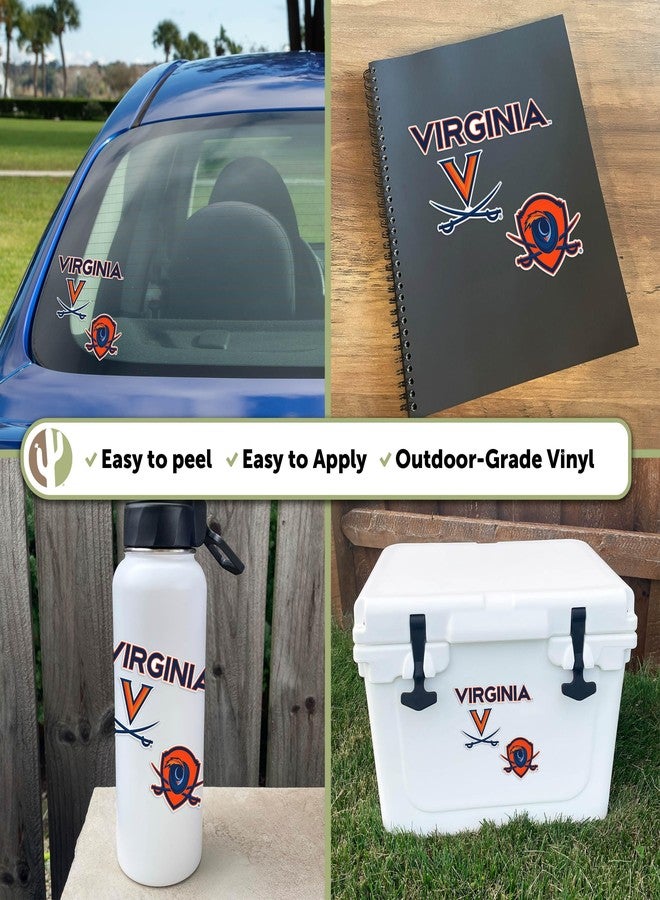 Desert Cactus University of Virginia Sticker Cavaliers UVA Wahoos Vinyl Decals Laptop Water Bottle Car Scrapbook T5 (Type 5-1) - Image 2