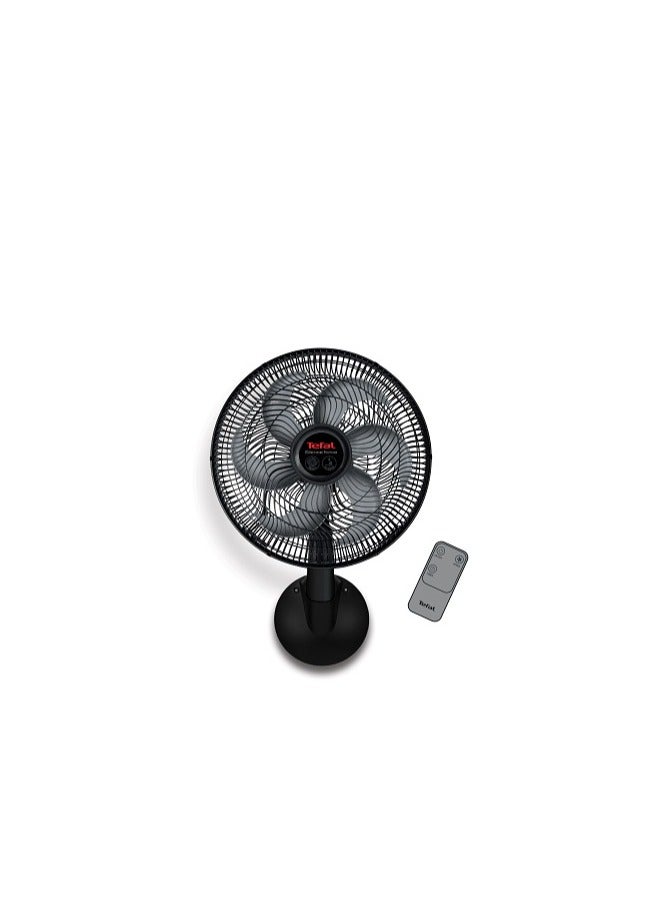 تيفال مروحة حائط تيفال سايلنس فورس مع ريموت تحكم، ١٦ بوصة، ٣ سرعات، أسود - VG4151EE 75 W VG4151EE - Image 1
