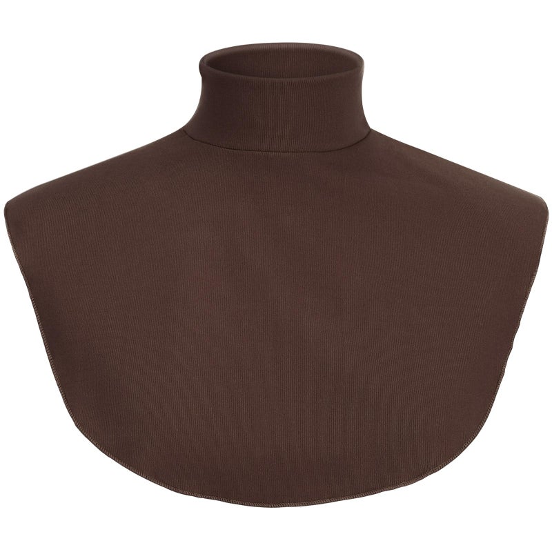 Cutecrop 1pcs Turtleneck Dickey Extra Large Fake Collar Detachable Dickey Collar Half Mock Turtleneck for Men Women (18 Inches,Coffee) - Image 1