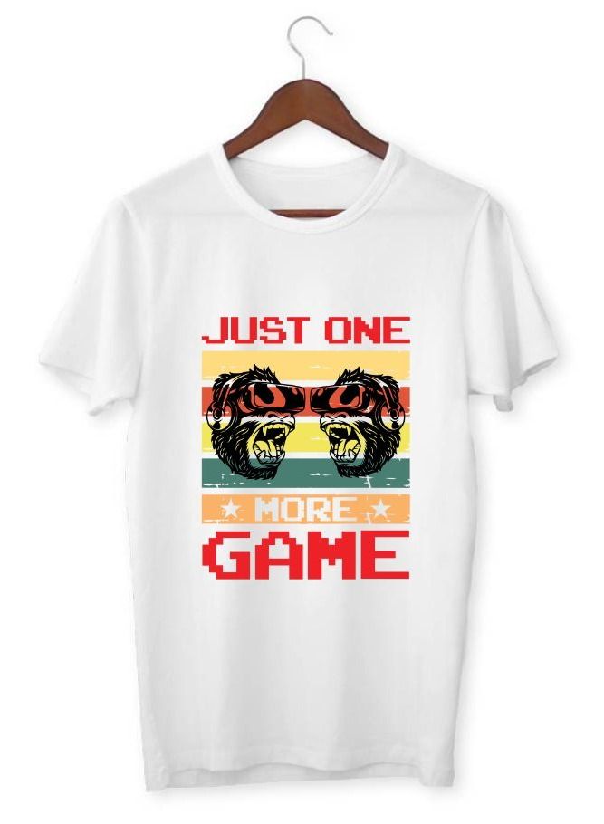 تي شيرت رجالي مطبوع لعبة واحدة فقط