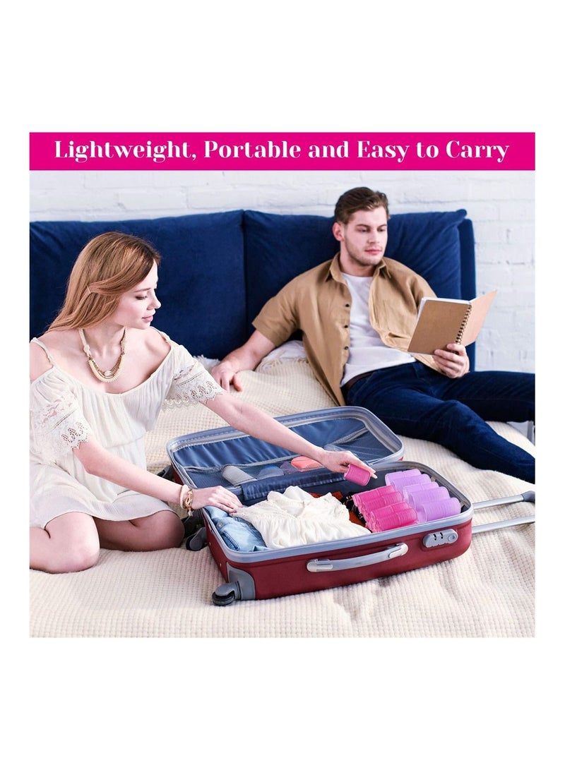 NIBEMINENT Hair Rollers, SYOSI 36Pcs Roller Sets with Stainless Steel Duckbill Clip, 2 Size Self Grip Curlers - Image 4