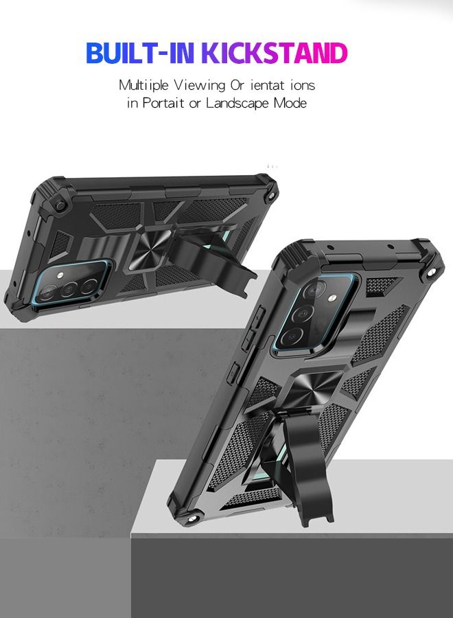 GROIC Designed for Samsung Galaxy S23 Plus 6.6" Durable Anti-Drop Mobile Phone Case, Built-in Kickstand Compatible with Magnetic Car Mount Phone Cover with Tempered Glass Screen Protector - Image 3