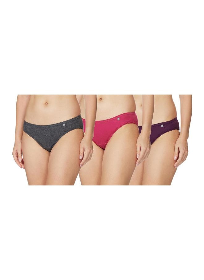 JOCKEY - Jockey 1410 Women Medium Coverage Super Combed Cotton Mid Waist Bikini with Concealed Waistband Pack of 3 - Image 1