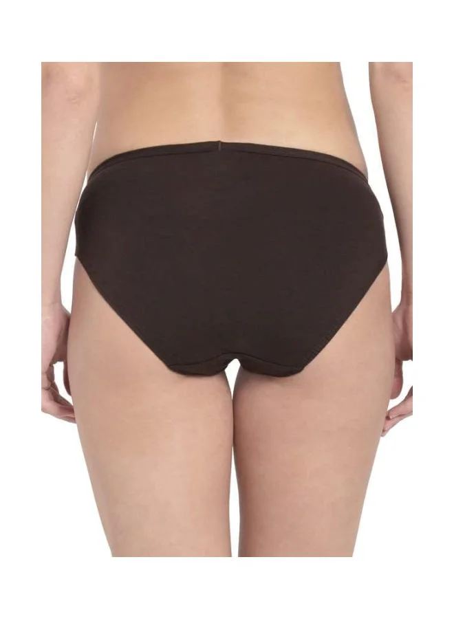JOCKEY 1410 Women Medium Coverage Super Combed Cotton Mid Waist Bikini with Concealed Waistband Pack of 3