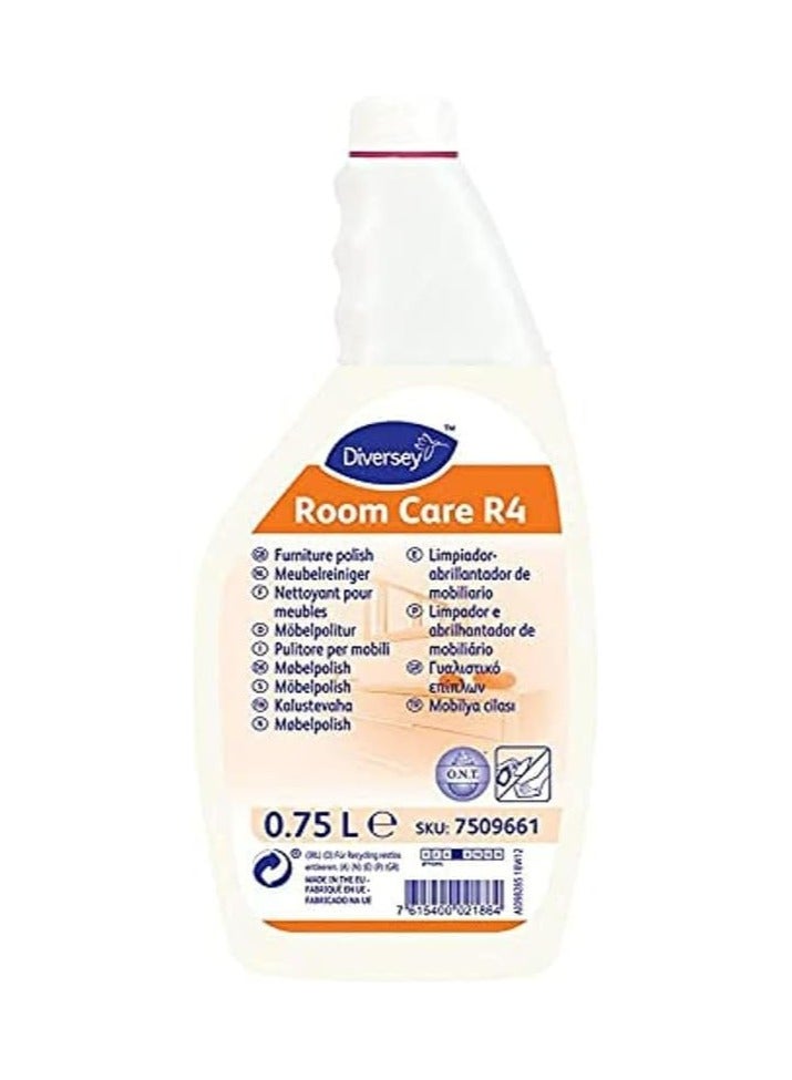 Diversey Room care R4 Cleaner and Polisher for Parquet and furniture and natural wood, 750ml