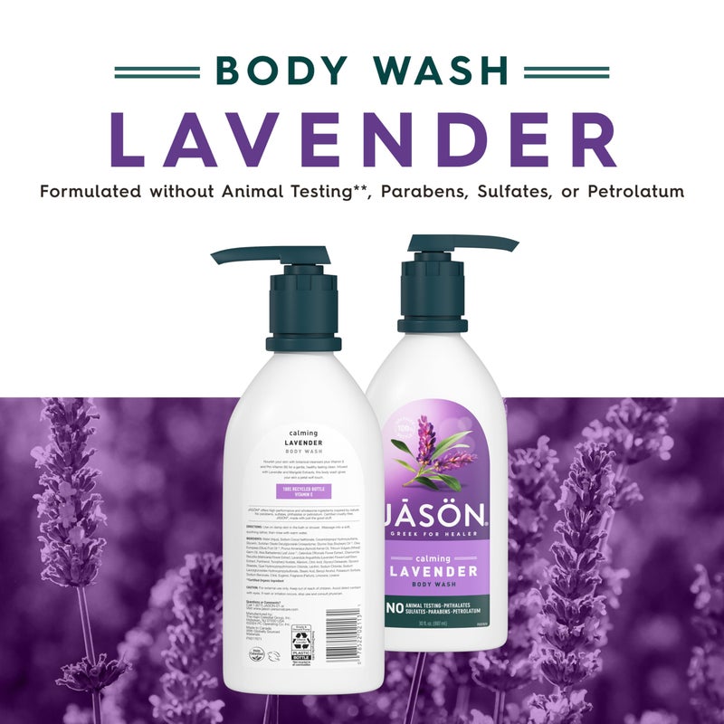 JASON Lavender Calming Body Wash, For a Gentle Feeling Clean, 30 Fluid Ounces - Image 2