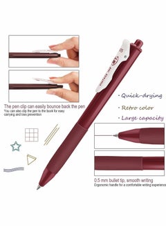 Y&D 0.5 Gel Pen, Multi Color Cute Kawaii Boxed Retractable Pens, Quick Dry Ink Vintage Colors 10 Assorted Smooth Writing Medium Point for School Office Home Take Notes  - Image 2