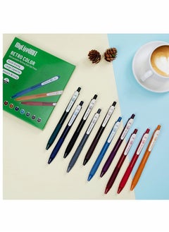 Y&D 0.5 Gel Pen, Multi Color Cute Kawaii Boxed Retractable Pens, Quick Dry Ink Vintage Colors 10 Assorted Smooth Writing Medium Point for School Office Home Take Notes  - Image 4