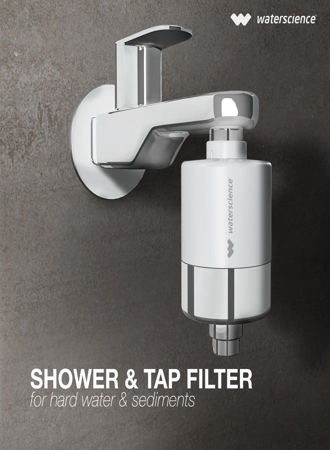 WaterScience CLEO Hard Water Softener for Tap and Shower | Shower Filter for Bathroom | Filter for Tap | for Borewell/Tanker Water - CLEO-SFU-423 - Image 2