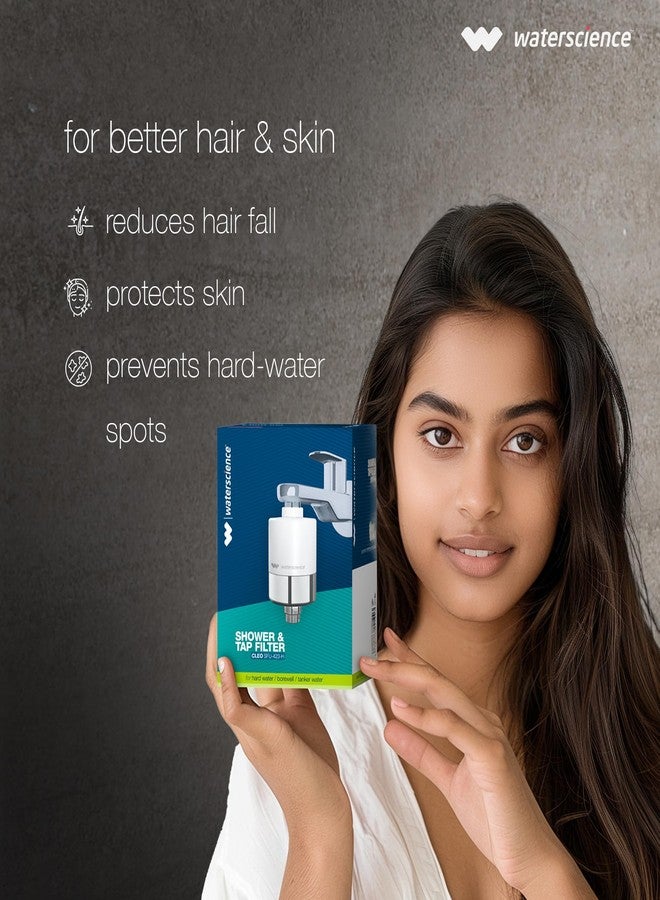 WaterScience CLEO Hard Water Softener for Tap and Shower | Shower Filter for Bathroom | Filter for Tap | for Borewell/Tanker Water - CLEO-SFU-423 - Image 3