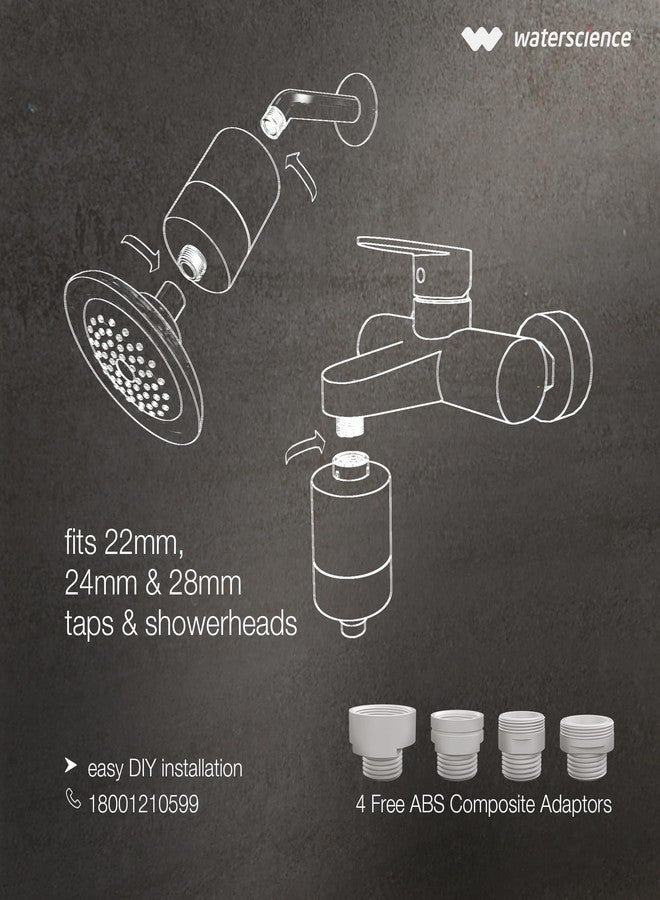 WaterScience CLEO Hard Water Softener for Tap and Shower | Shower Filter for Bathroom | Filter for Tap | for Borewell/Tanker Water - CLEO-SFU-423 - Image 5