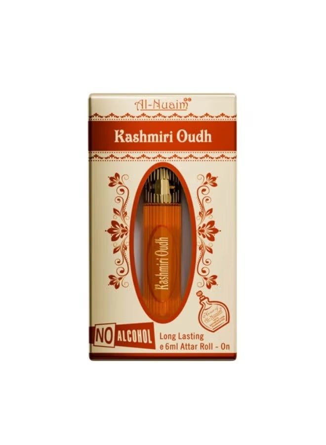 أل نواعم كاسمييري عود رول أون العُنيّم 6 مل | عطر عود للرجال والنساء | زيت عطري خالٍ من الكحول يدوم طويلاً برائحة شرقية خشبية | عطر فاخر بحجم السفر للرجال والنساء - Image 3