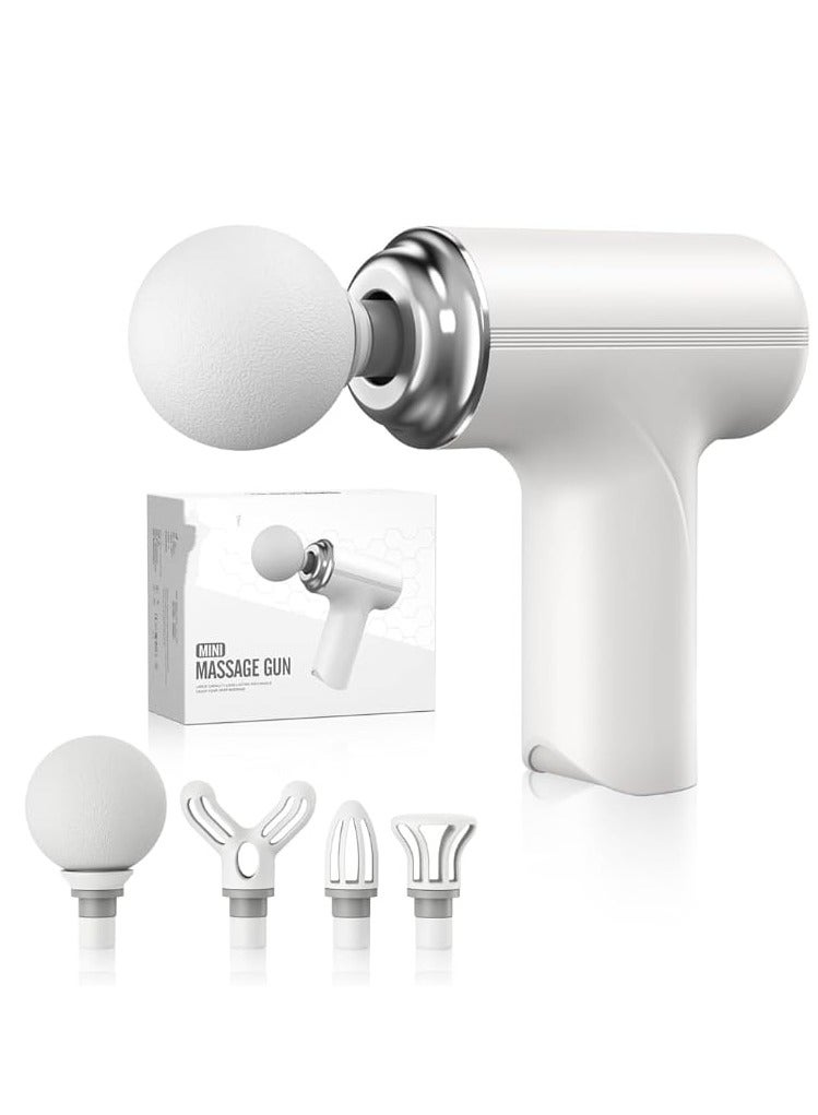 Portable Muscle  Mini Massage Gun for Body Back Neck Shoulder Arms Legs White  - Image 1