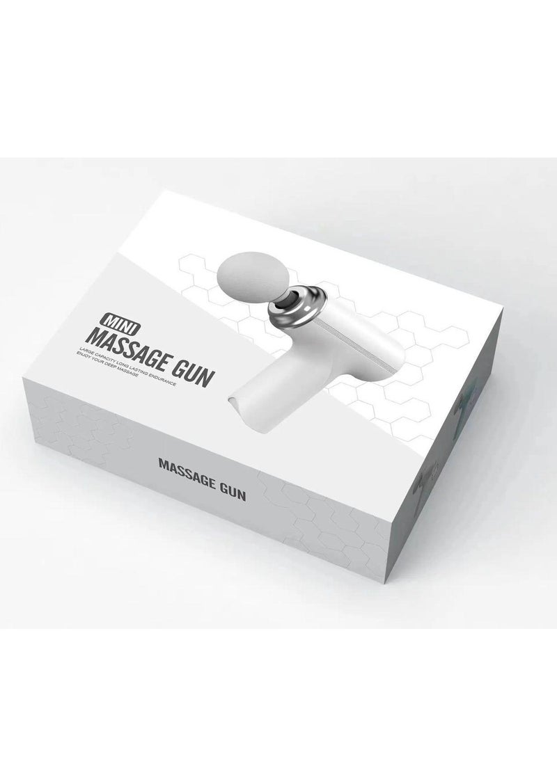Portable Muscle  Mini Massage Gun for Body Back Neck Shoulder Arms Legs White  - Image 2