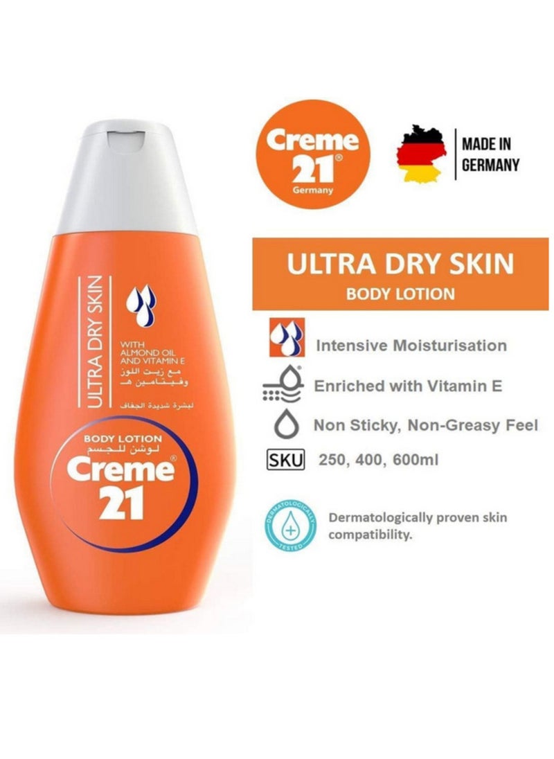 Creme 21 Almond Oil And Vitamin E Lotion ultra dry Skin 400ml - pzsku/Z96E9C62382431958F1B3Z/45/_/1706374385/caa3a076-90f9-4e39-8cfc-8315862d0ef0