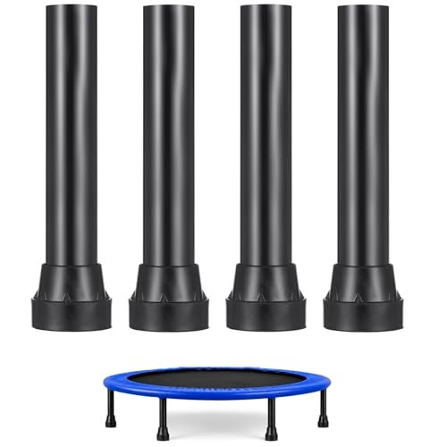 POPETPOP 4pcs Universal Trampoline Replacement Legs with Covers Pad Stainless Steel Trampoline Leg Tube Mini Trampolines Bounce Part 75in - Image 1