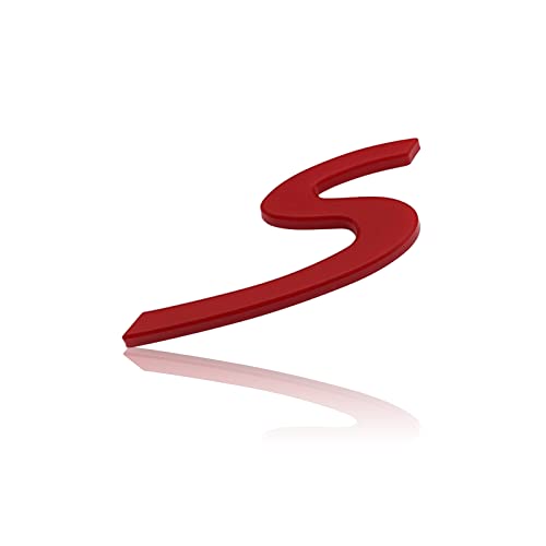 SHSBSCAR S - Logo Rear Trunk Boot Lid Hatch Tailgate Emblem Badge for Porsche 911 Cayenne Carrera Turbo Panamera Boxster (S-Red) - Image 1