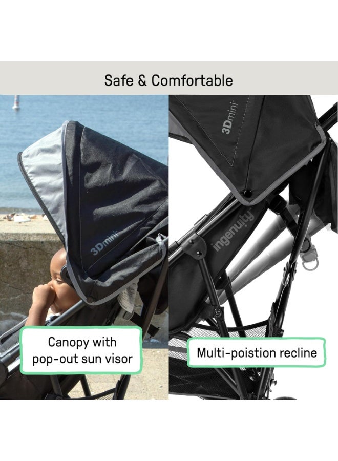إنجنيونتي عربة أطفال إنجينيويتي سمر إنفانت خفيفة الوزن للغاية وقابلة للطي مع حقيبة تخزين وحاملين للأكواب مناسبة للأطفال من عمر 6 أشهر إلى 4 سنوات - رمادي - Image 4
