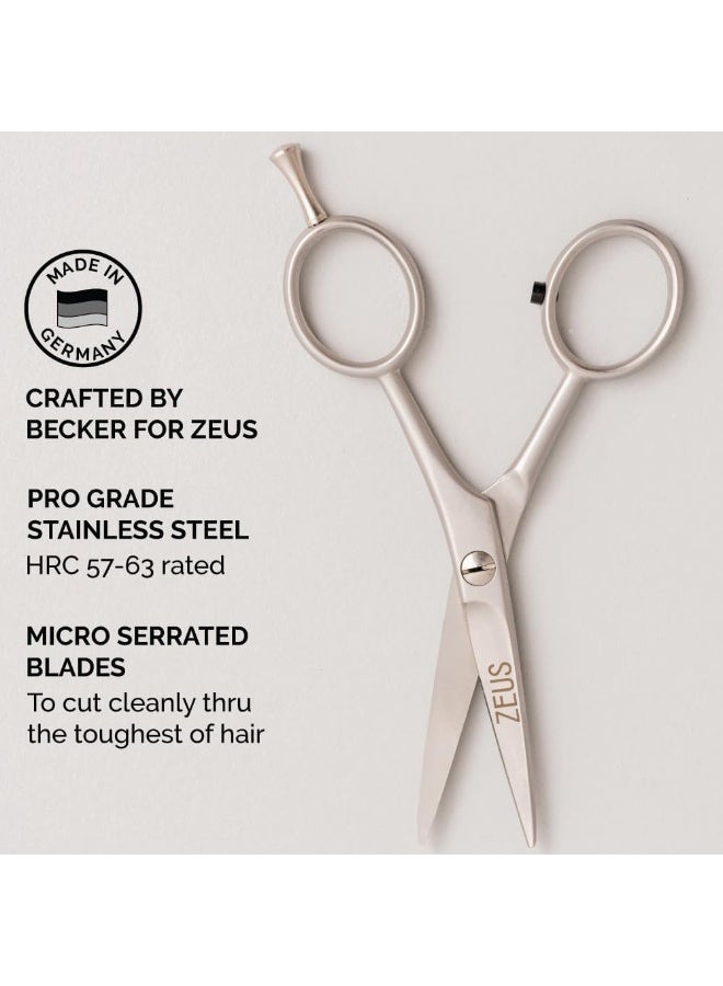 ZEUS Handmade German Stainless Steel Beard Trimming Scissors - Image 2