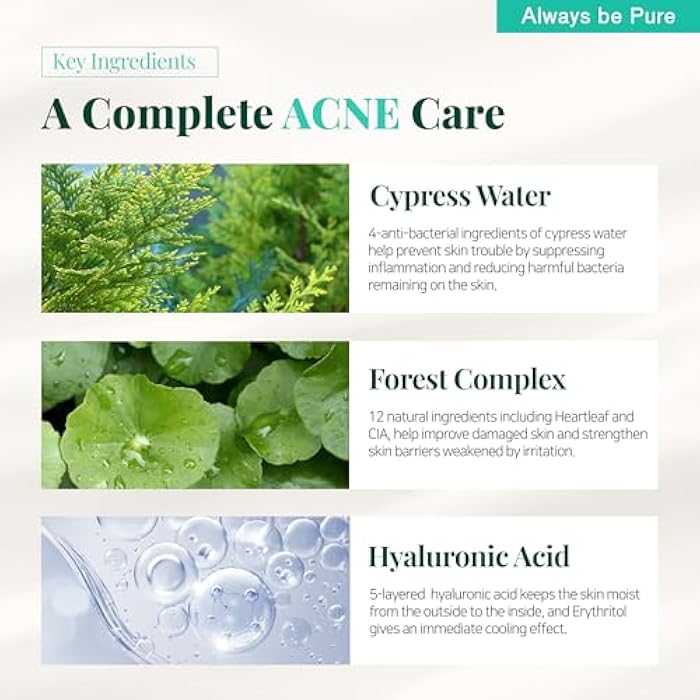 Always be Pure Forest Therapy Ultra Calming Cream Soothing Moisturizer for Sensitive, Acne-Prone Skin - Redness Relief, Deep Hydration, Trouble Care - Korean Skin Care 2.70 Oz - Image 4