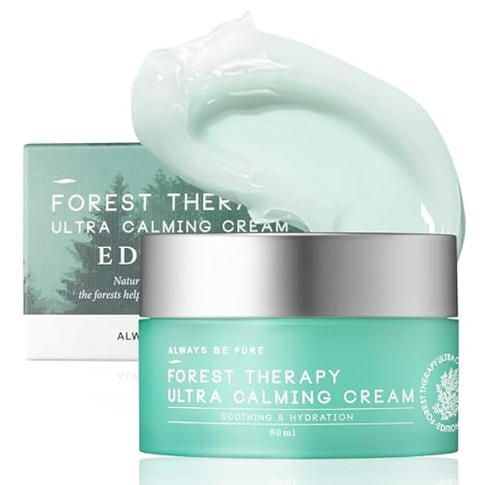Always be Pure Forest Therapy Ultra Calming Cream Soothing Moisturizer for Sensitive, Acne-Prone Skin - Redness Relief, Deep Hydration, Trouble Care - Korean Skin Care 2.70 Oz - Image 1