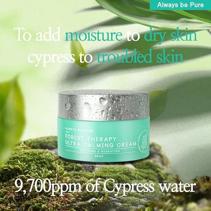 Always be Pure Forest Therapy Ultra Calming Cream Soothing Moisturizer for Sensitive, Acne-Prone Skin - Redness Relief, Deep Hydration, Trouble Care - Korean Skin Care 2.70 Oz - Image 3