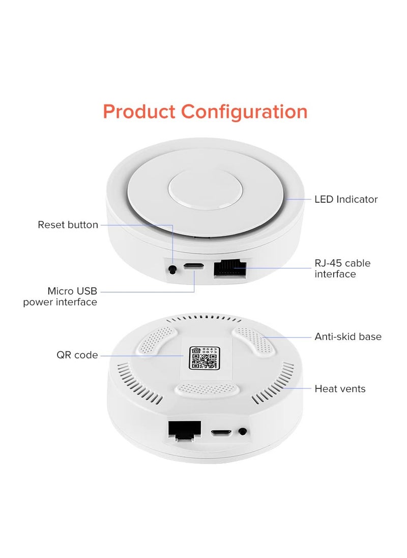 Excefore Tuya Zigbee 3.0 Hub Gateway, Wired Zigbee3.0 Tuya Gateway Compatible, WiFi Smart Home Hub, Smart Life APP Wireless Remote Controller Works With Alexa Google Home  - Image 5
