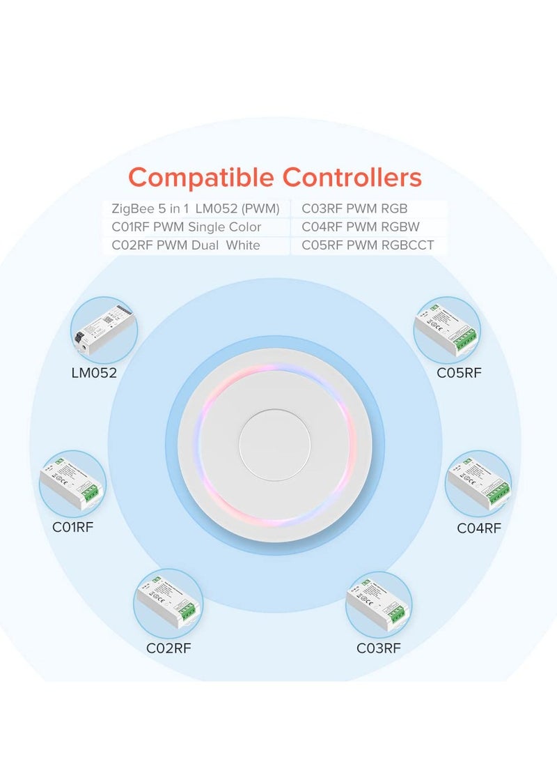 Excefore - Tuya Zigbee 3.0 Hub Gateway, Wired Zigbee3.0 Tuya Gateway Compatible, WiFi Smart Home Hub, Smart Life APP Wireless Remote Controller Works With Alexa Google Home - Image 1