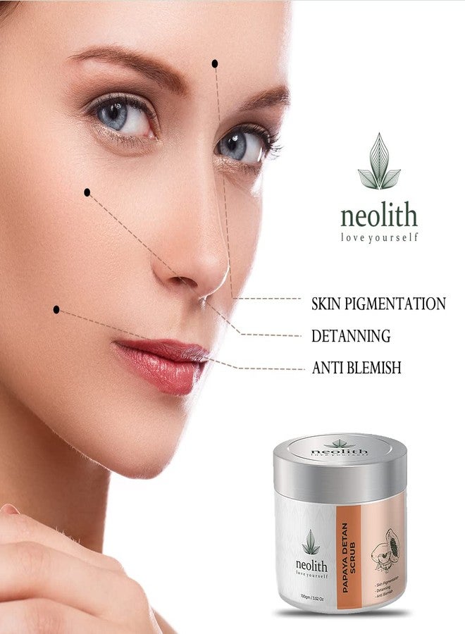 NEOLITH مقشر الوجه والجسم من نيلوث بابايا 100 جرام | إزالة تان، تنظيف عميق، تجديد | عضوي، خالي من البارابين و SLS - Image 4