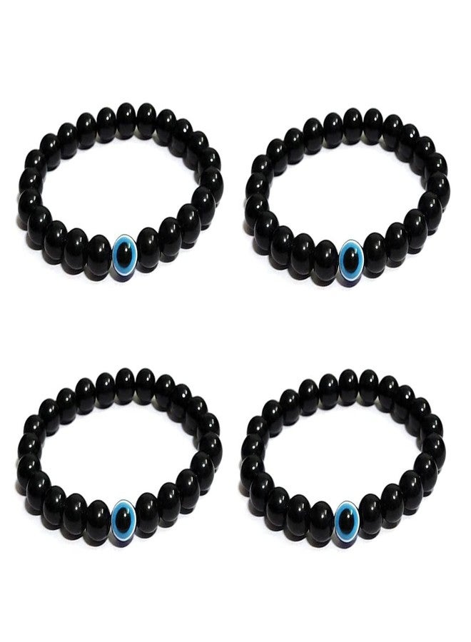 ARTIFICIAL TREE Handmade Evil Eye Nazar Bracelet Adjustable Wristband Friendship Band for Women & Men | 100% Skin-Friendly | Set of 4 Protective Charm Bracelets (AT GIRLS BRCT 009) - Image 1
